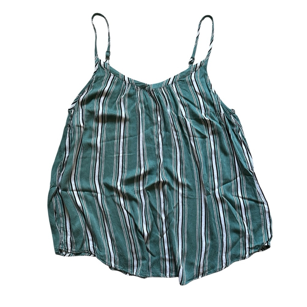Torrid Stripe Tank Green/White Size 2X‎
